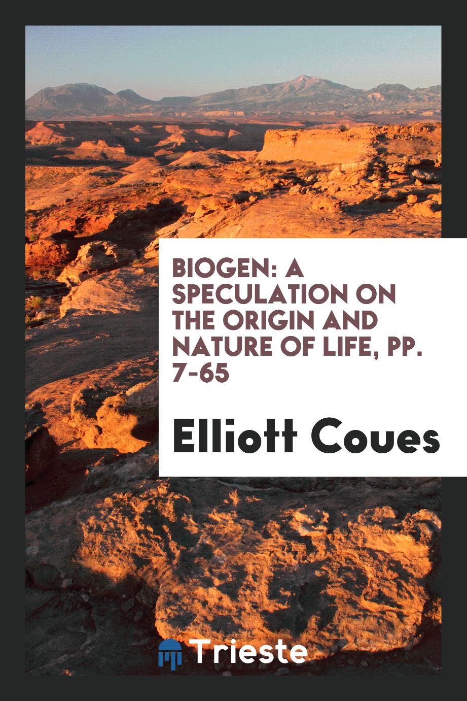 Biogen: A Speculation on the Origin and Nature of Life, pp. 7-65