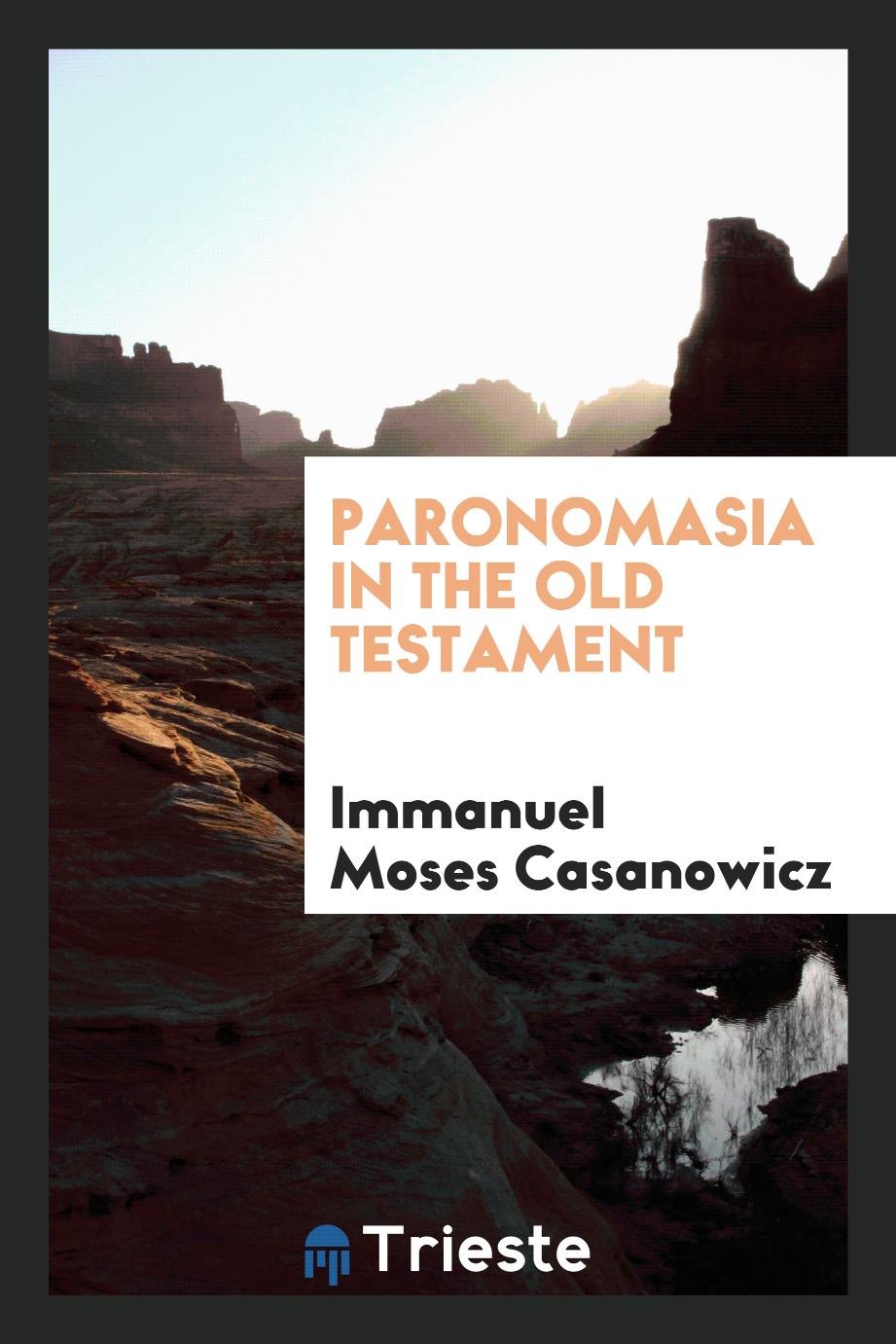 Paronomasia in the old Testament