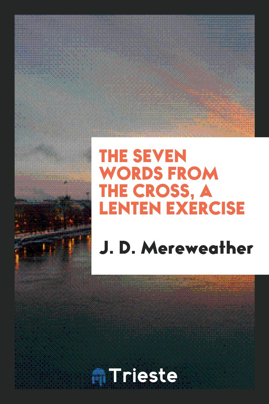 The seven words from the Cross, a Lenten exercise