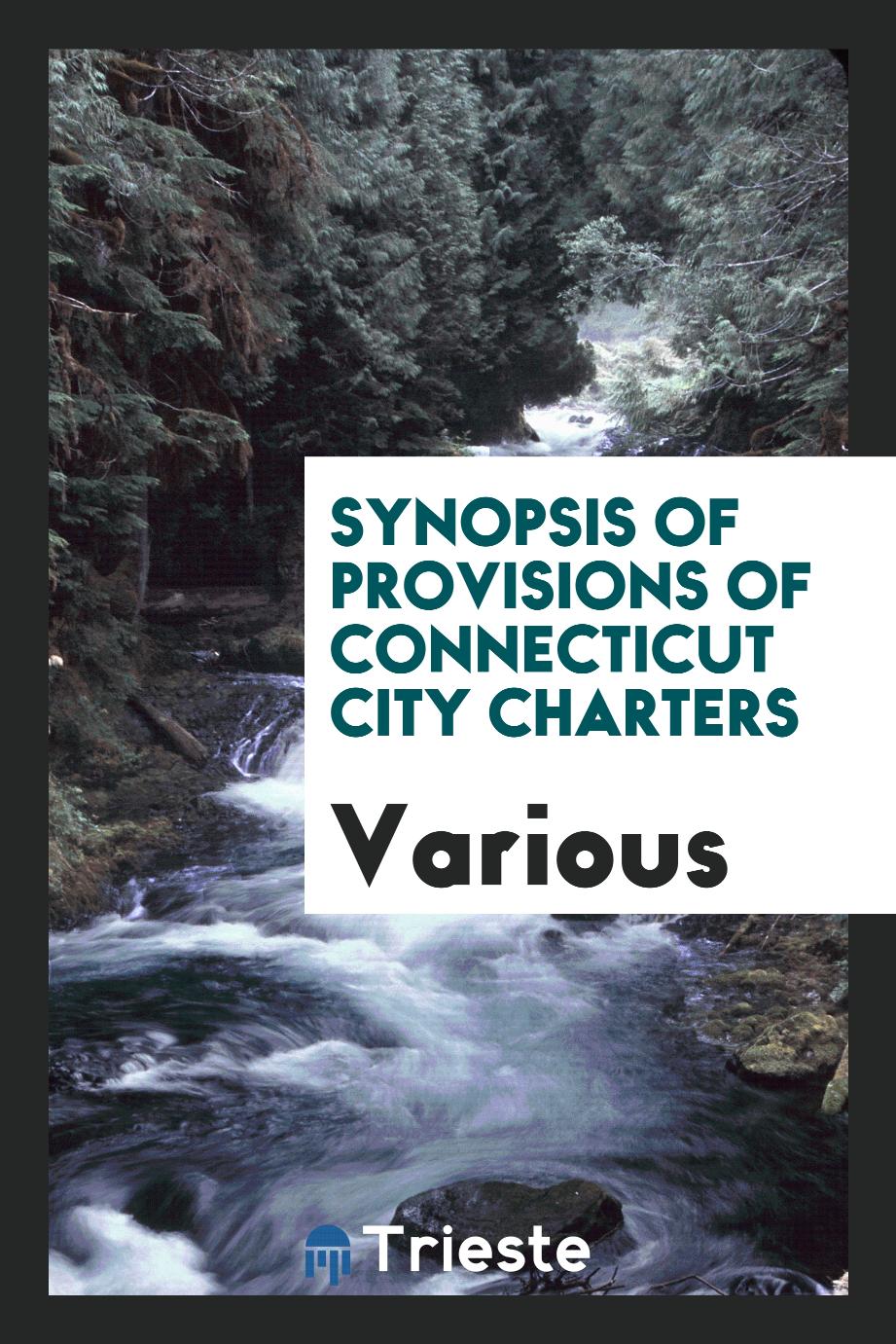 Synopsis of Provisions of Connecticut City Charters