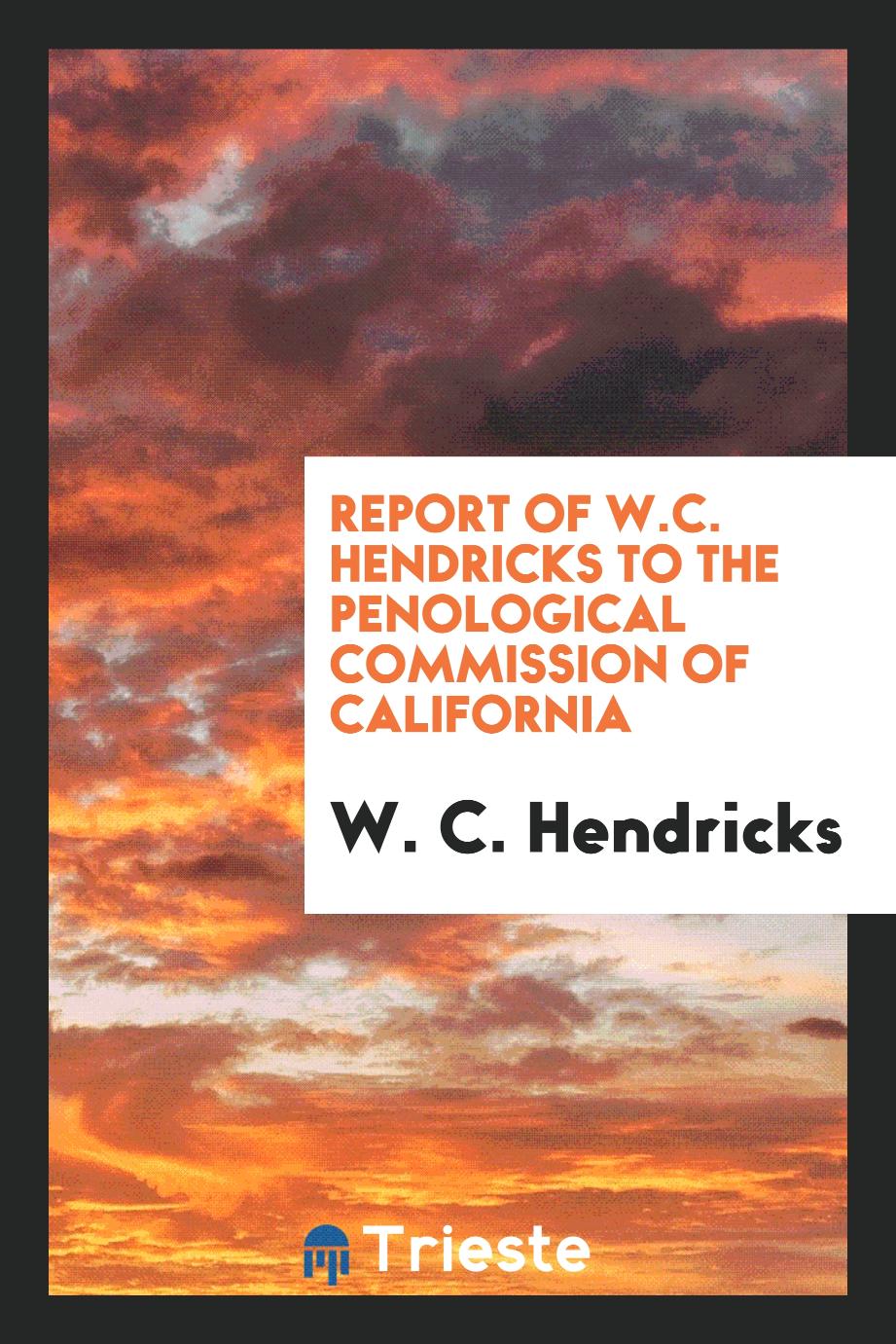 Report of W.C. Hendricks to the Penological Commission of California