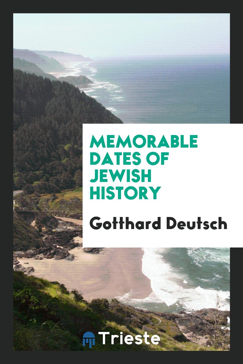 Memorable Dates of Jewish History