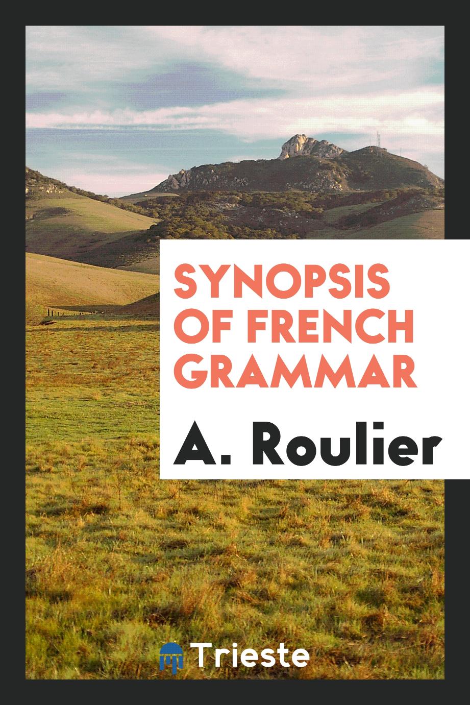 Synopsis of French grammar