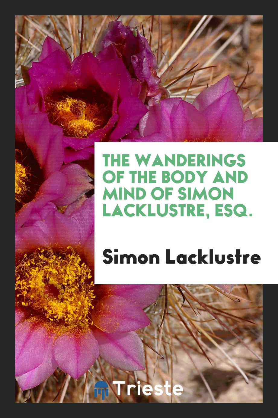 The wanderings of the body and mind of Simon Lacklustre, esq.