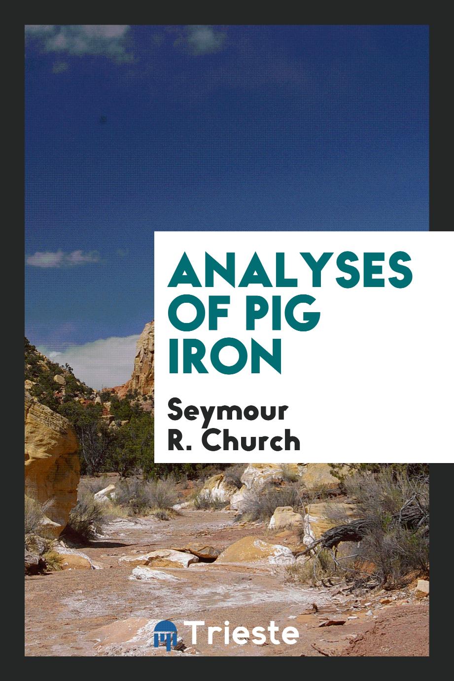 Analyses of pig iron