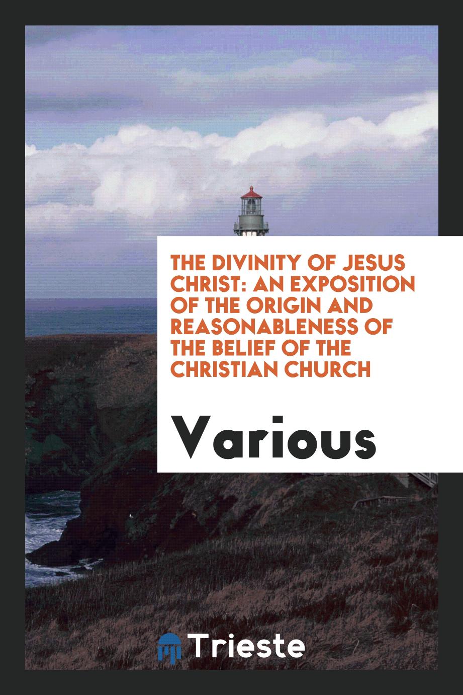 The Divinity of Jesus Christ: An Exposition of the Origin and Reasonableness of the Belief of the Christian Church