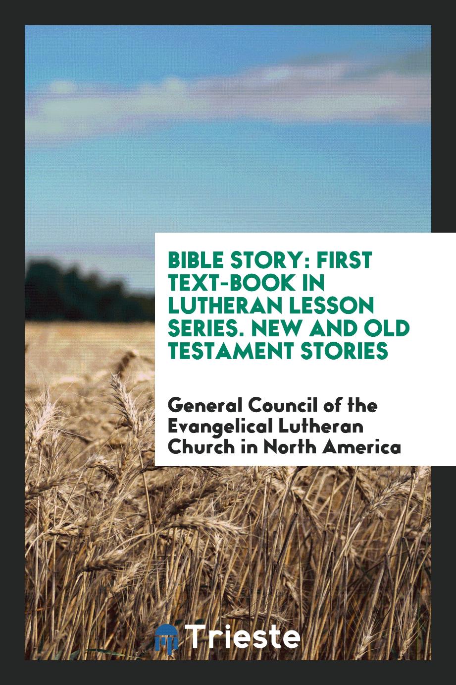 Bible Story: First Text-Book in Lutheran Lesson Series. New and Old Testament Stories
