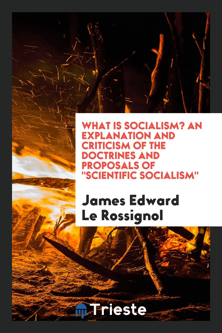 What is socialism? An explanation and criticism of the doctrines and proposals of "scientific socialism"