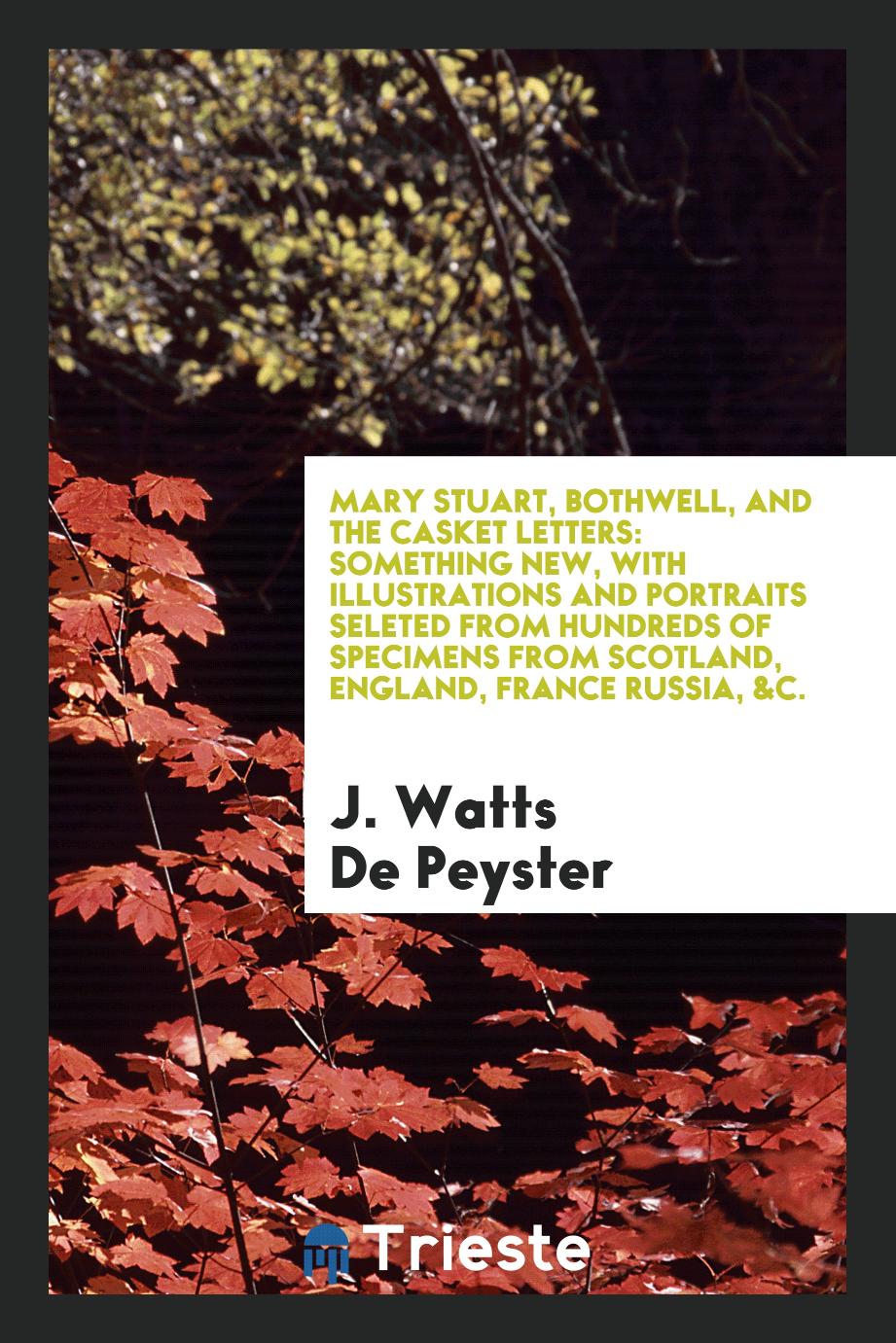 Mary Stuart, Bothwell, and The casket letters: something new, with illustrations and portraits seleted from hundreds of specimens from Scotland, England, France Russia, &c.