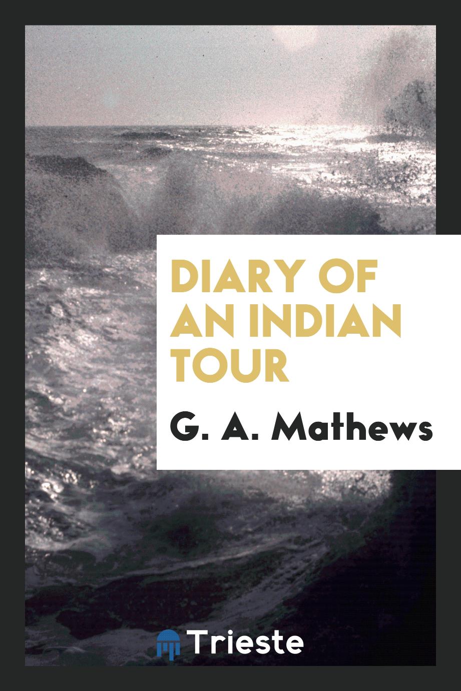Diary of an Indian tour