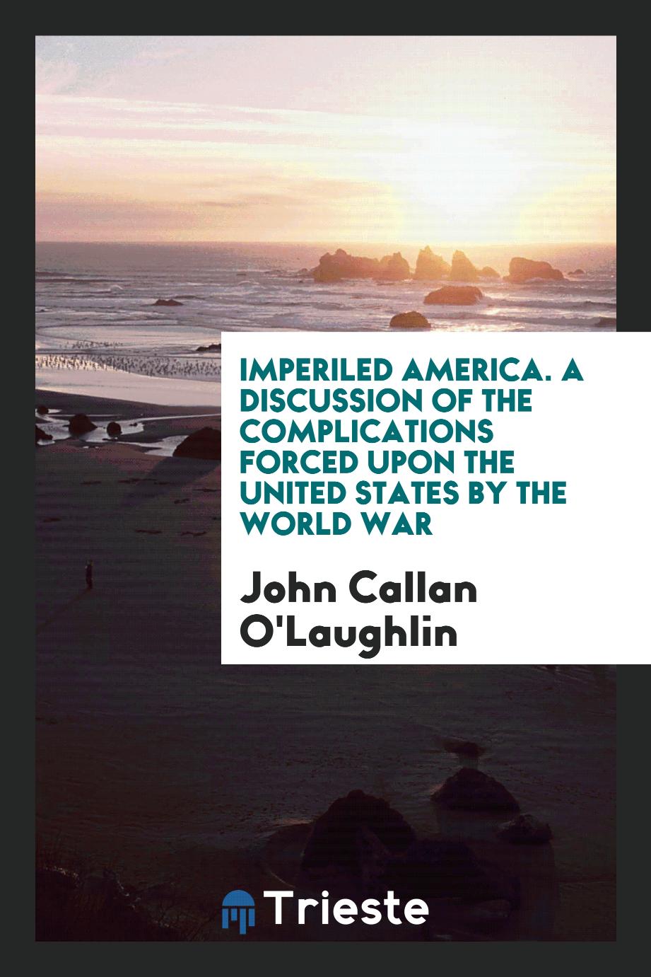 Imperiled America. A Discussion of the Complications Forced upon the United States by the World War