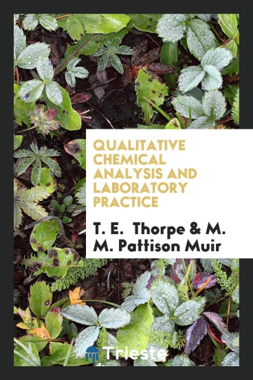 Qualitative chemical analysis and laboratory practice