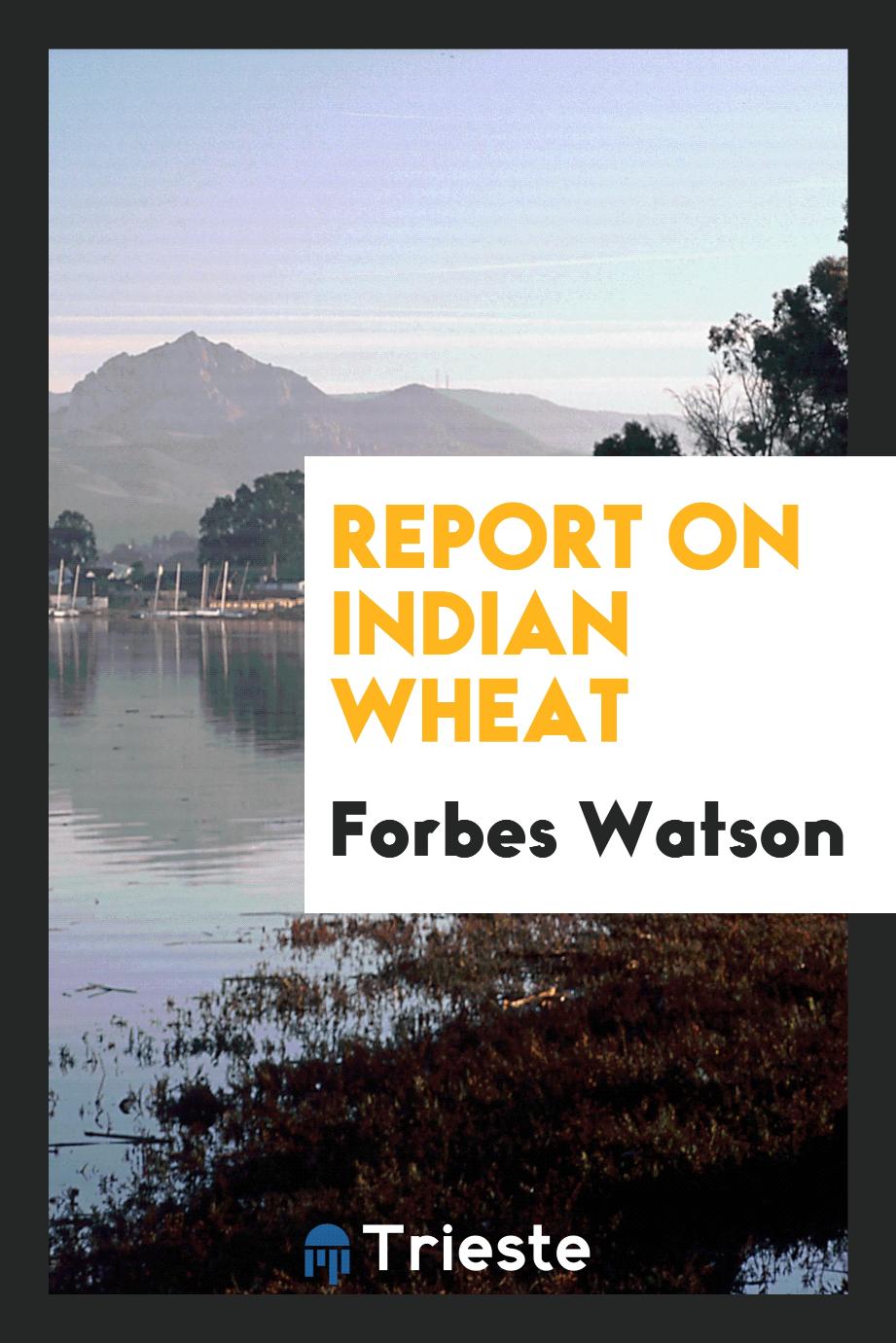 Report on Indian Wheat
