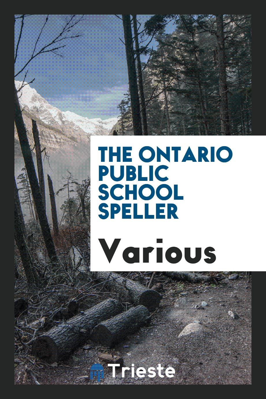 The Ontario public school speller