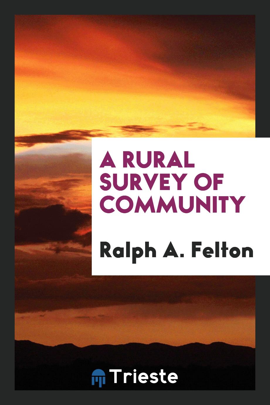 A rural survey of community