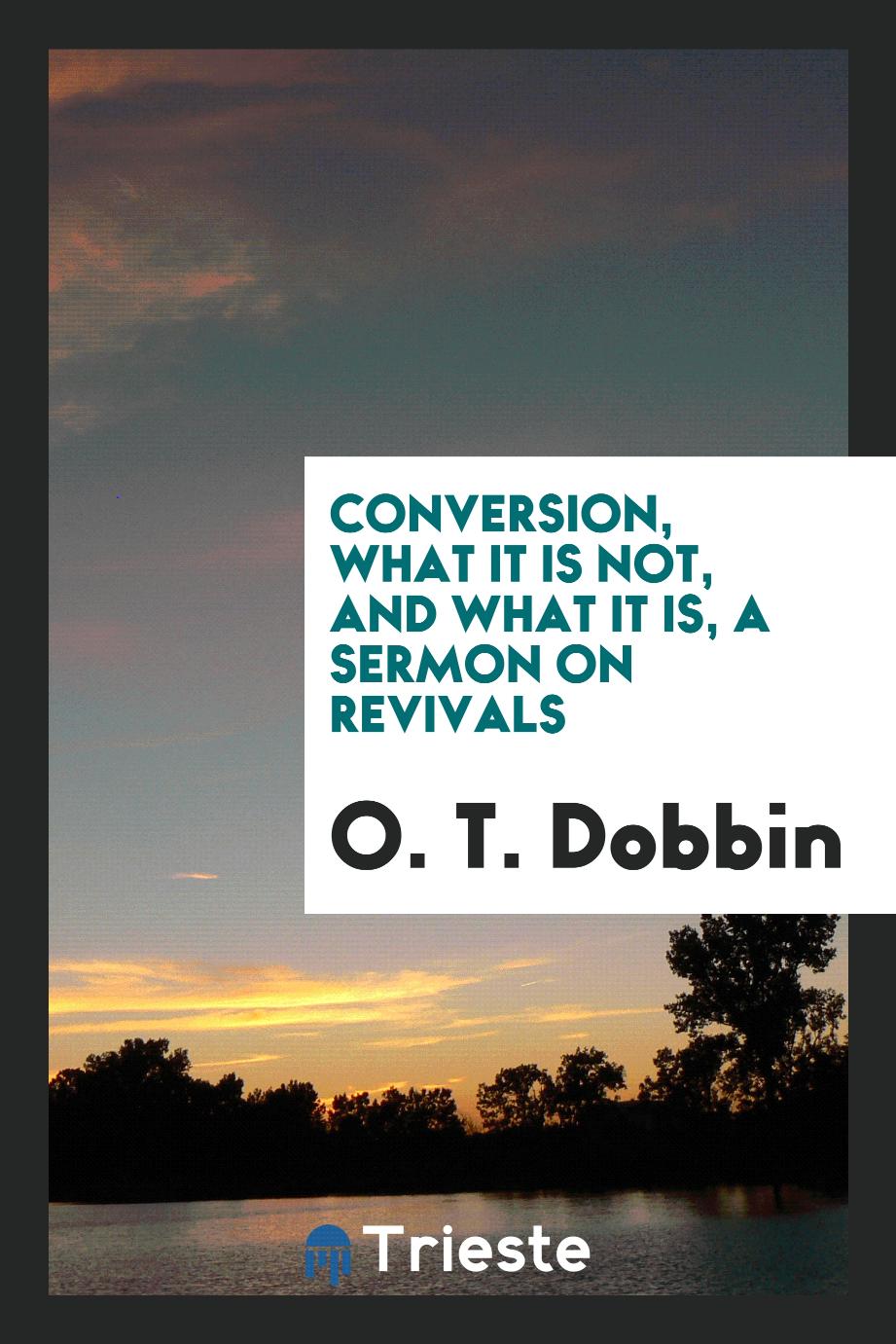 Conversion, what it is not, and what it is, a sermon on revivals