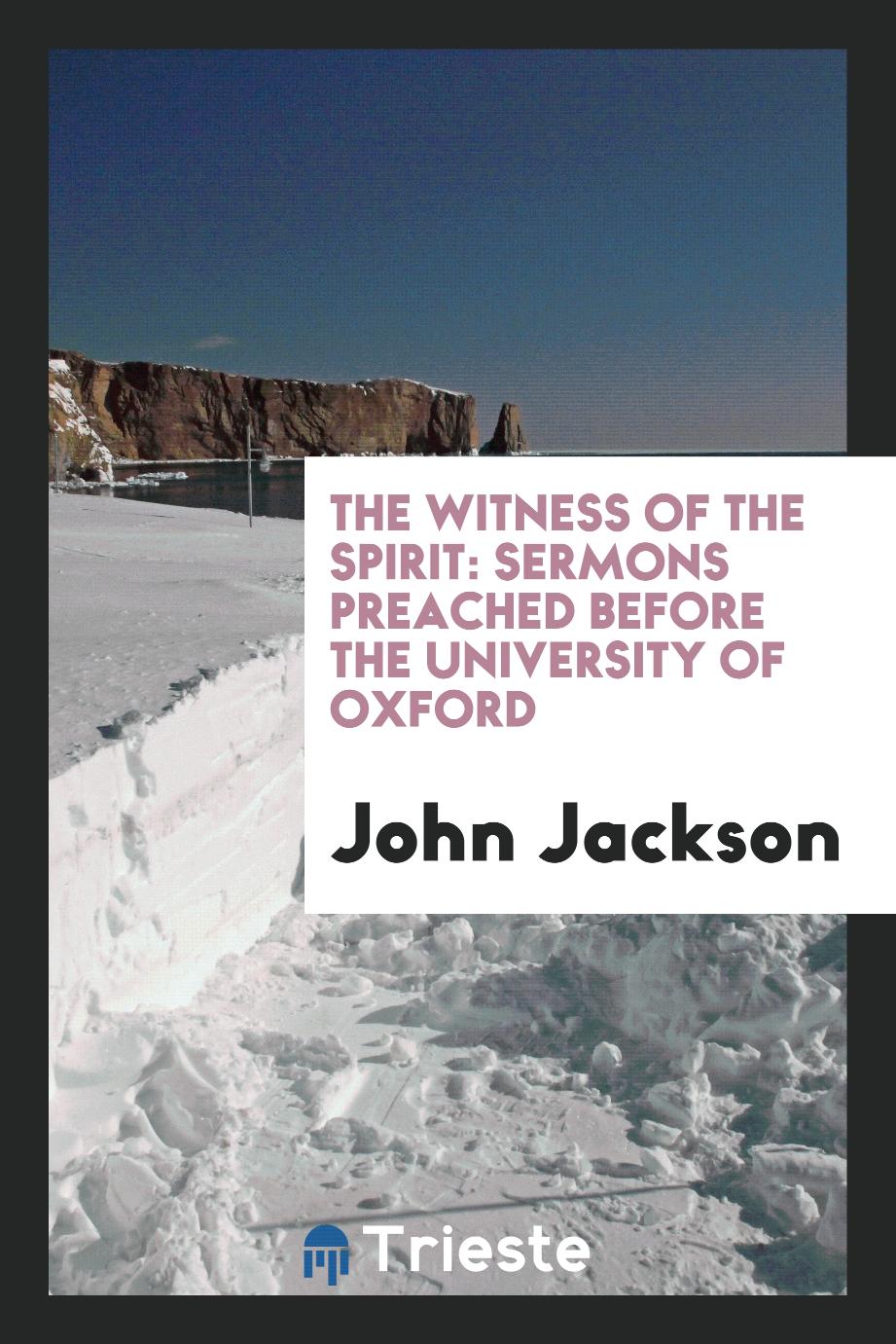 The witness of the spirit: sermons preached before the University of Oxford
