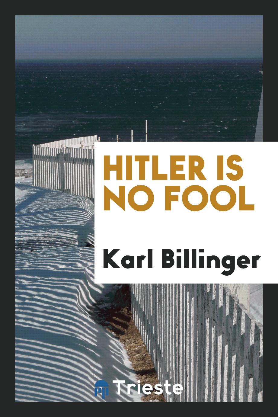Hitler is no fool