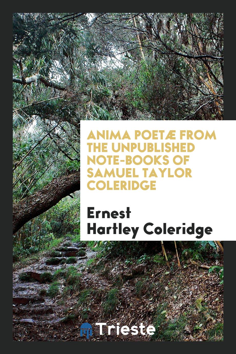 Anima poetæ from the unpublished note-books of Samuel Taylor Coleridge