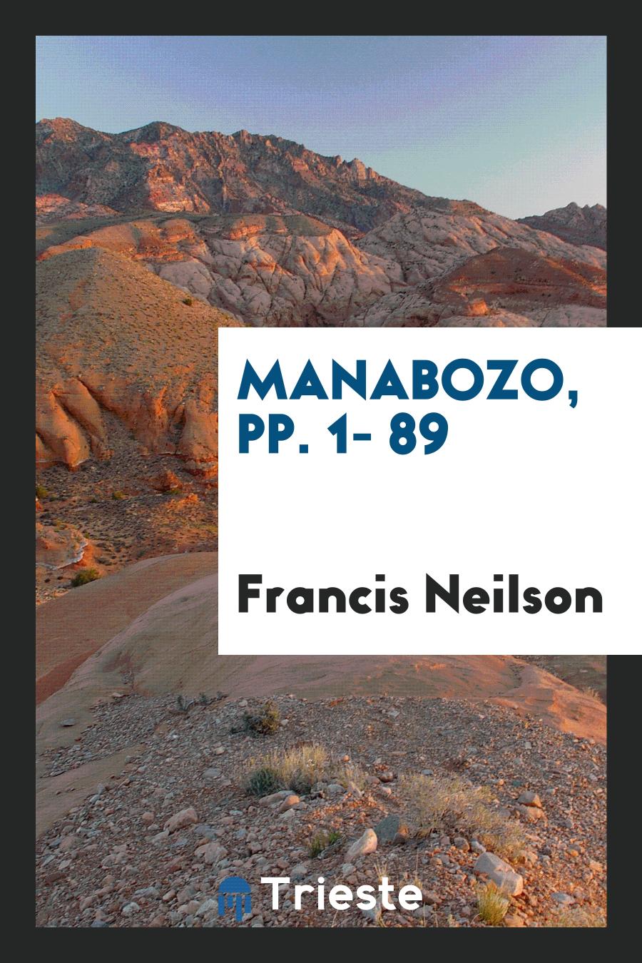 Manabozo, pp. 1- 89