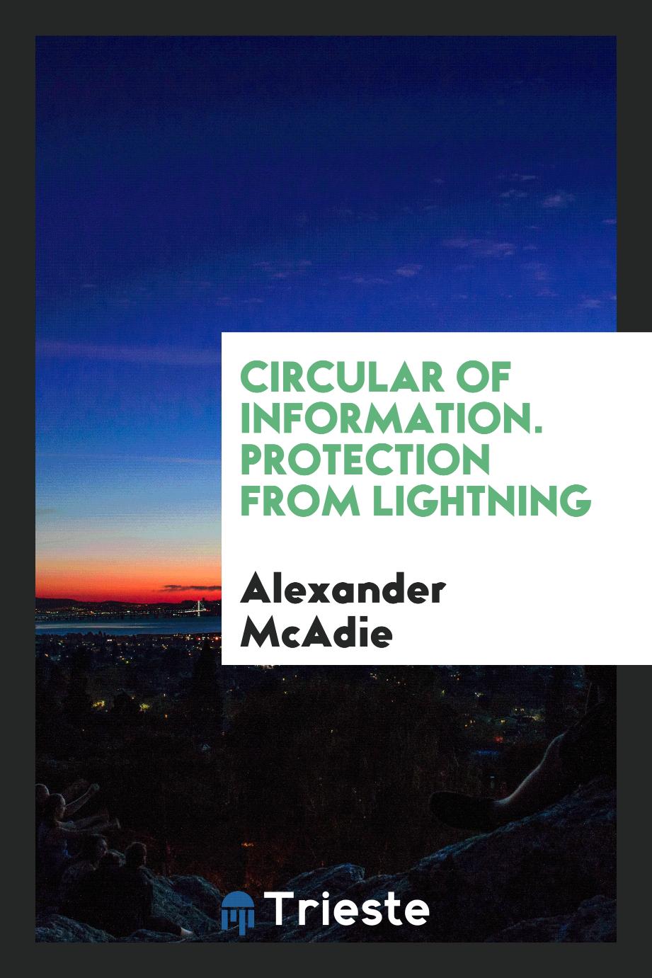 Circular of information. Protection from Lightning