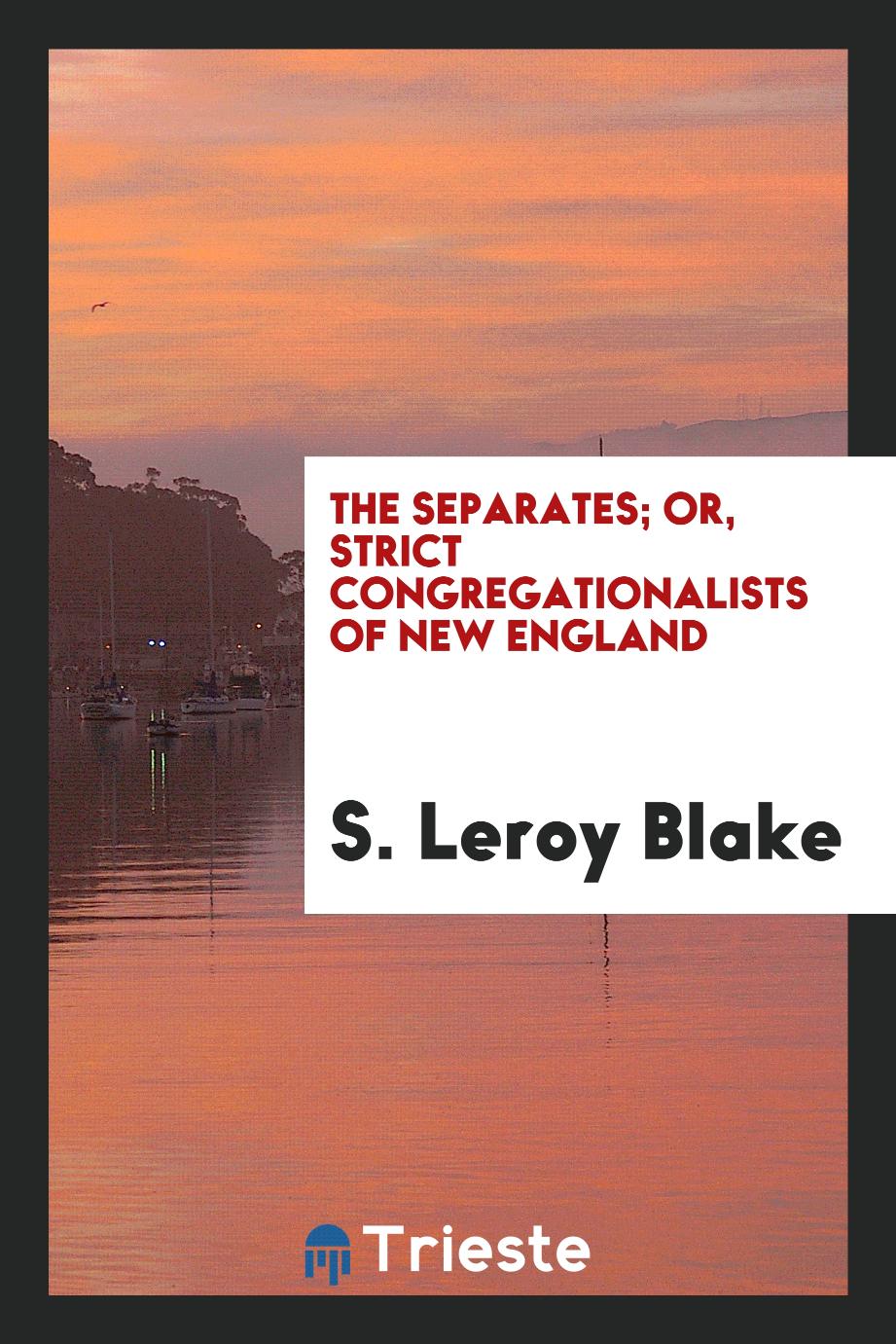 The separates; or, Strict Congregationalists of New England