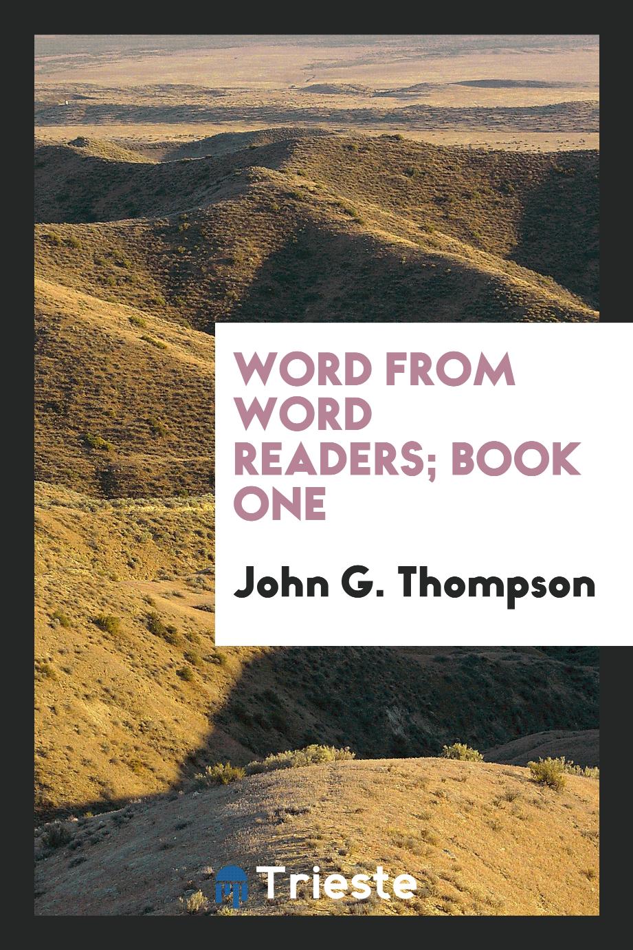Word from Word Readers; Book One
