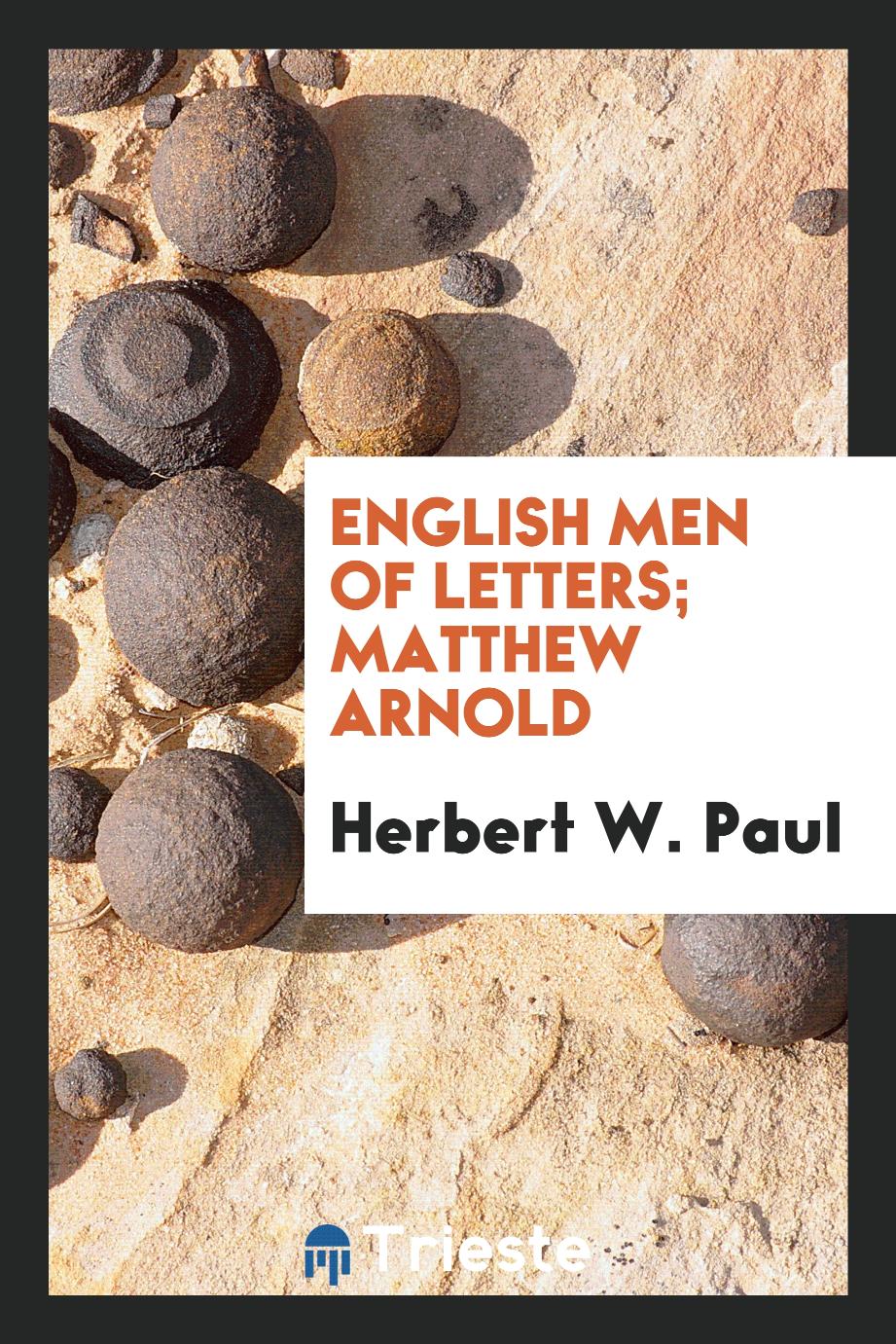 English Men of Letters; Matthew Arnold