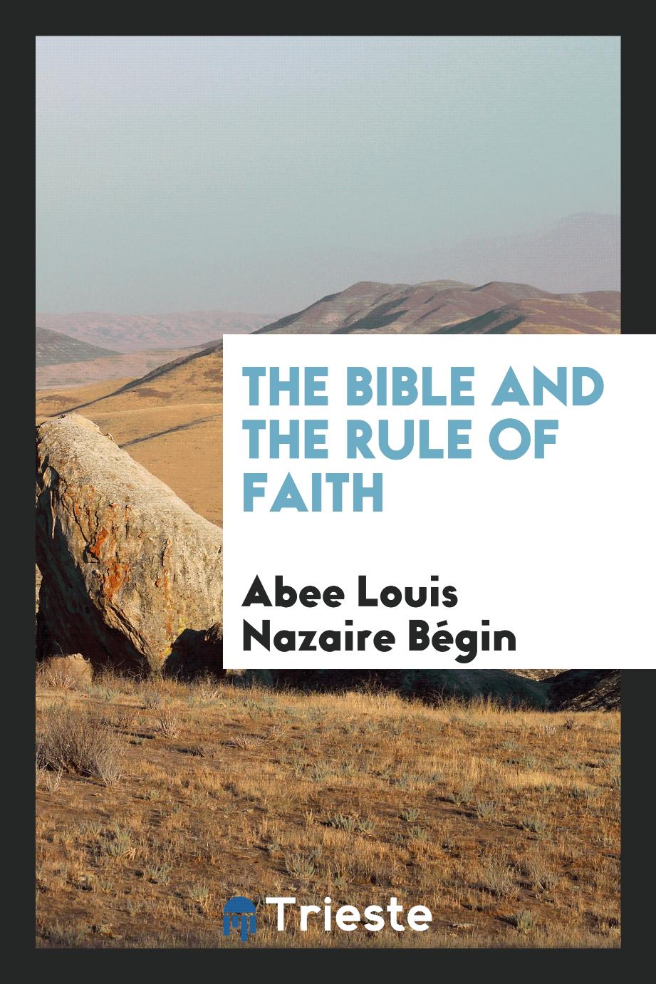 The Bible and the rule of faith