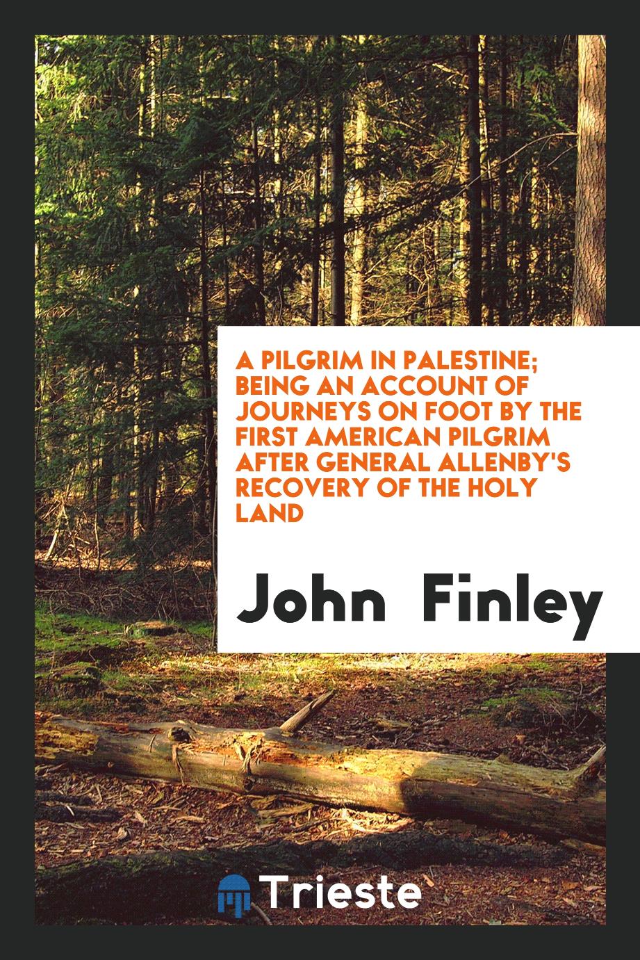 A Pilgrim in Palestine; Being an Account of Journeys on Foot by the First American Pilgrim After General Allenby's Recovery of the Holy Land