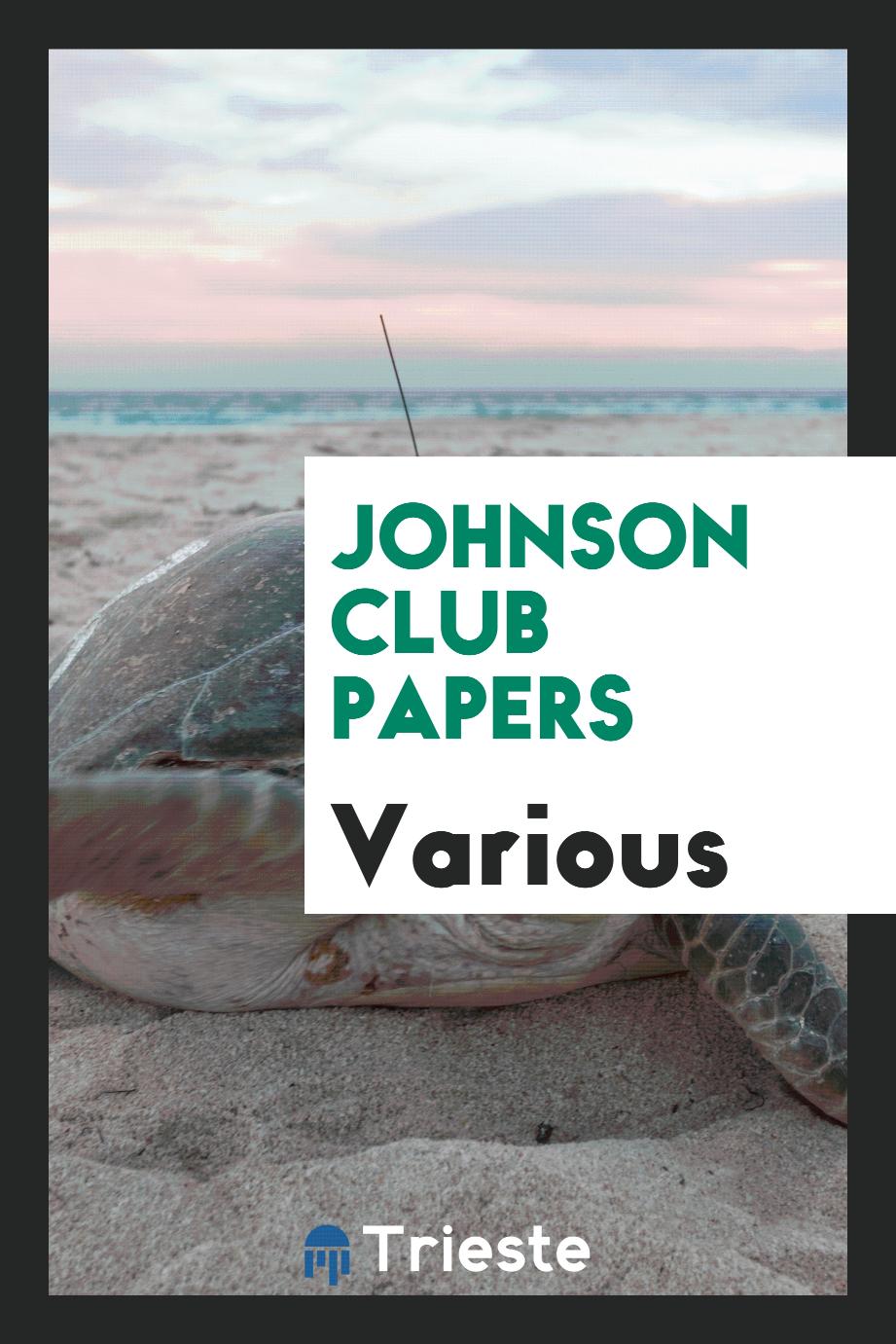 Johnson club papers