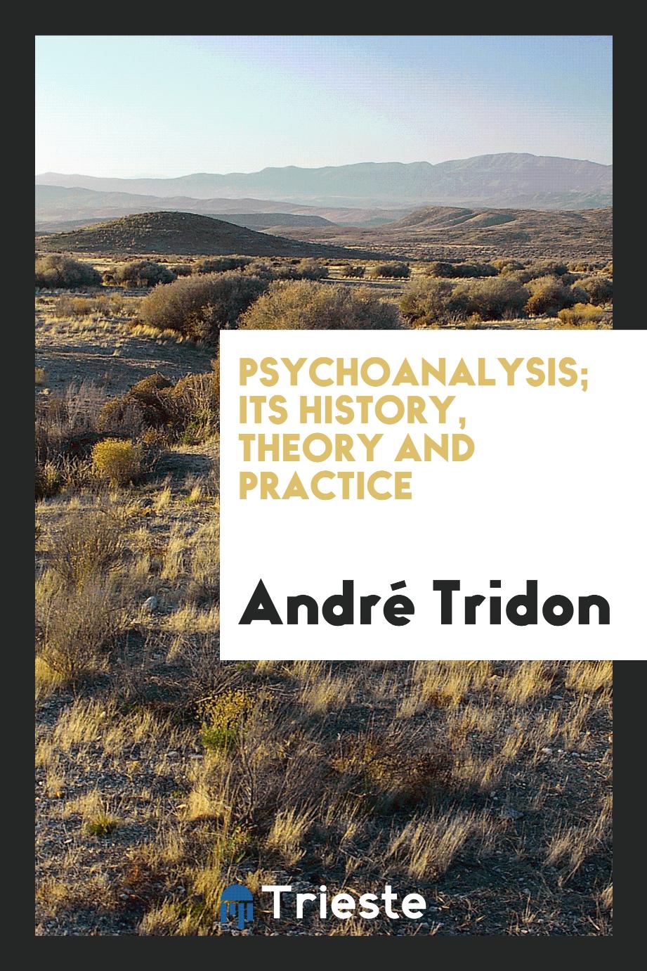 Psychoanalysis; its history, theory and practice