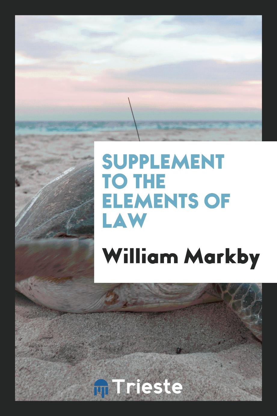 Supplement to the Elements of Law