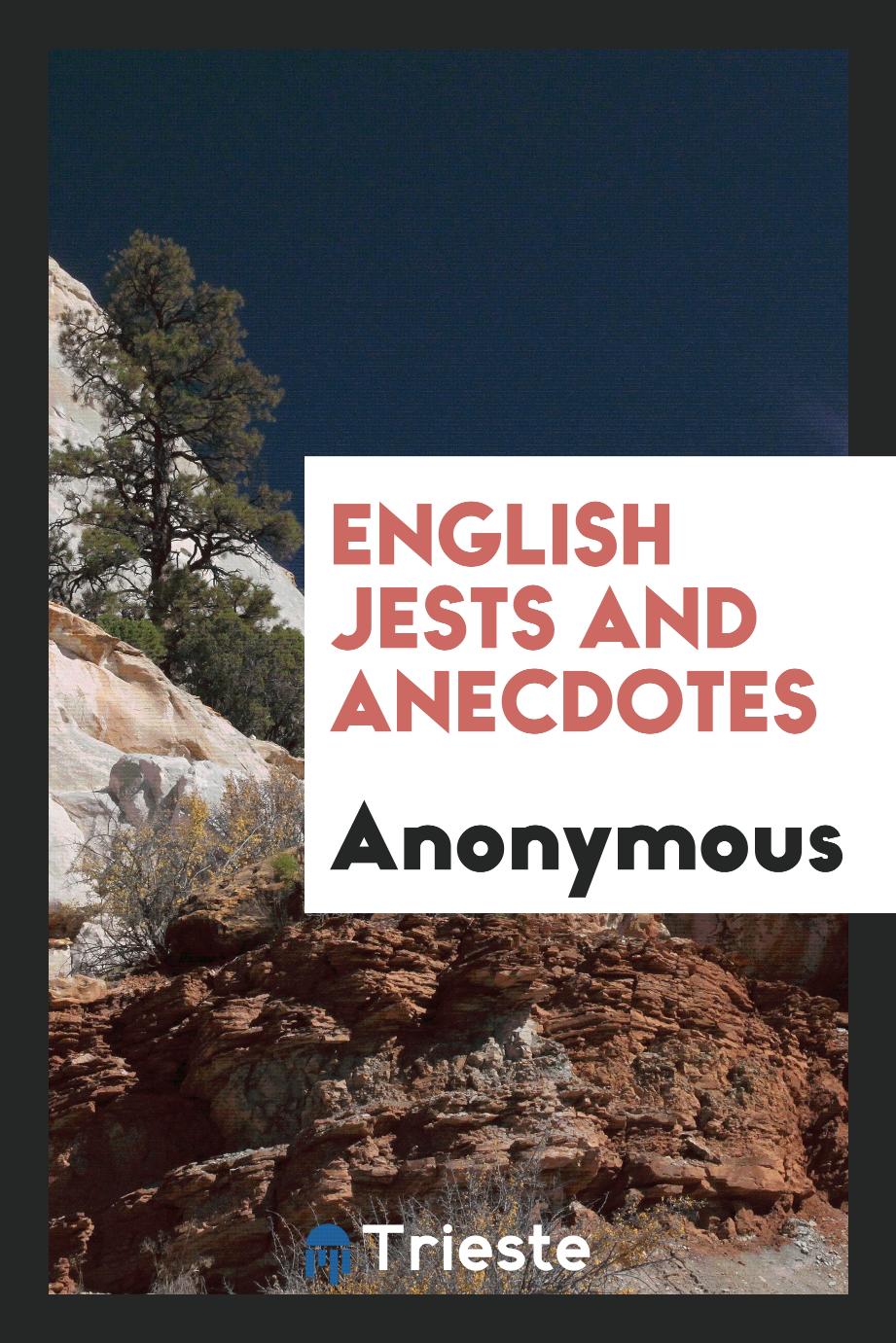 English jests and anecdotes