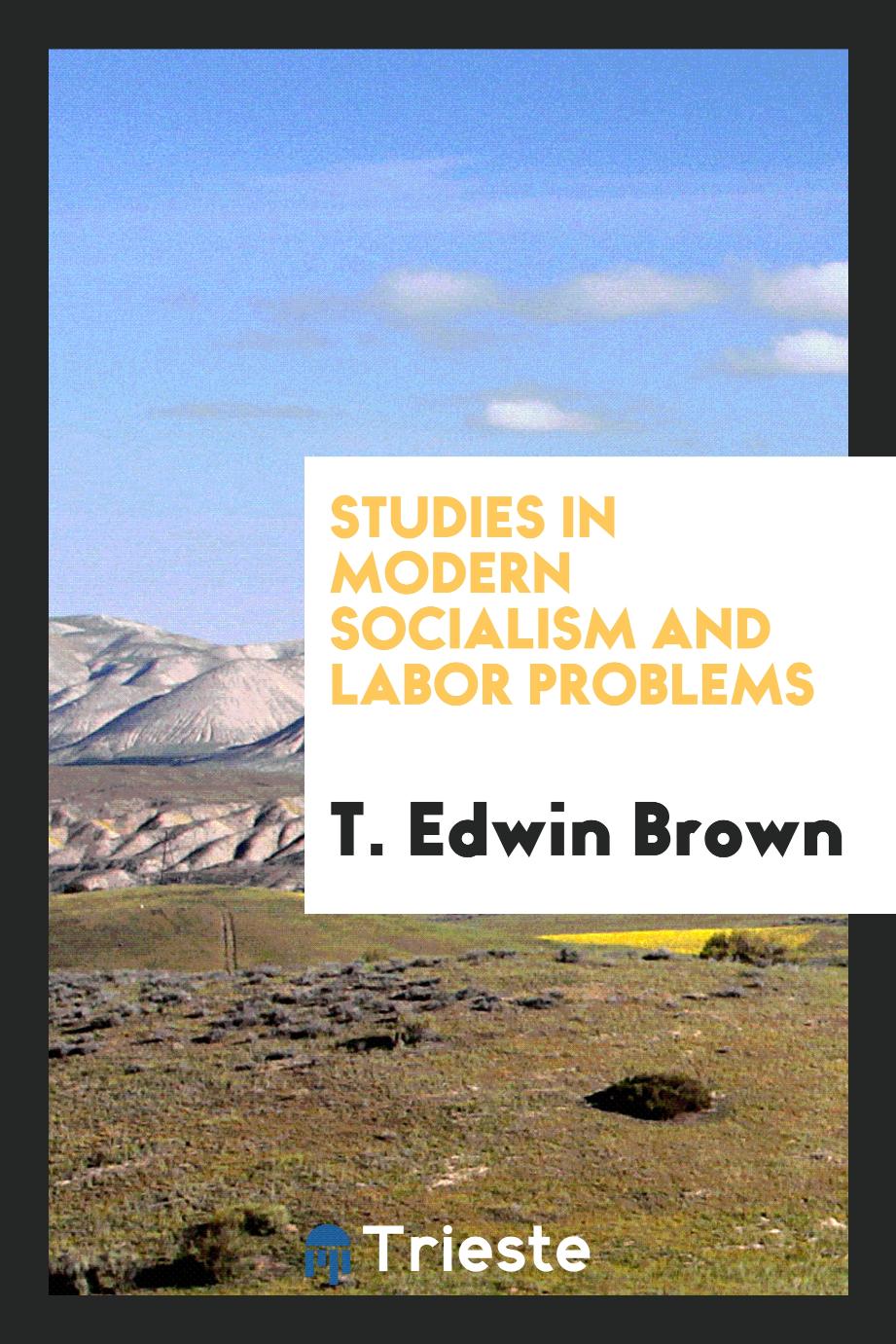 Studies in modern socialism and labor problems