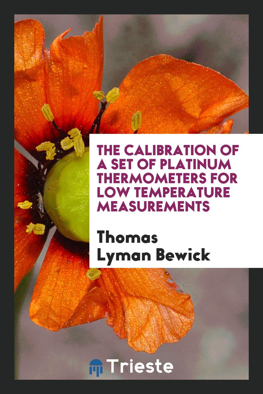 The calibration of a set of platinum thermometers for low temperature measurements