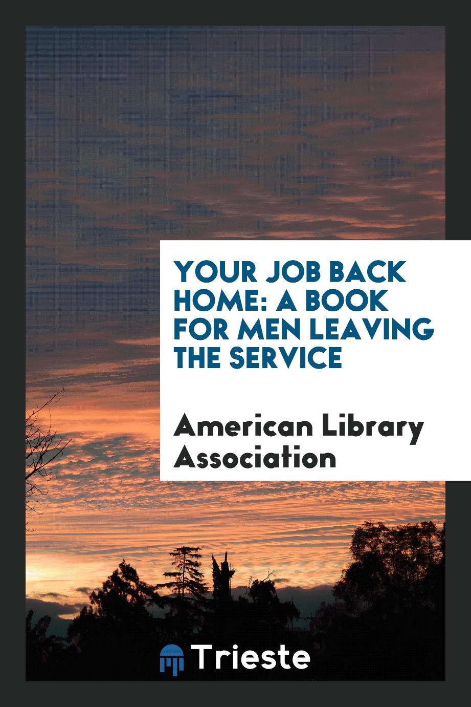 Your Job Back Home: A Book for Men Leaving the Service