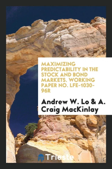 Maximizing Predictability in the Stock and Bond Markets. Working Paper No. LFE-1030-96R
