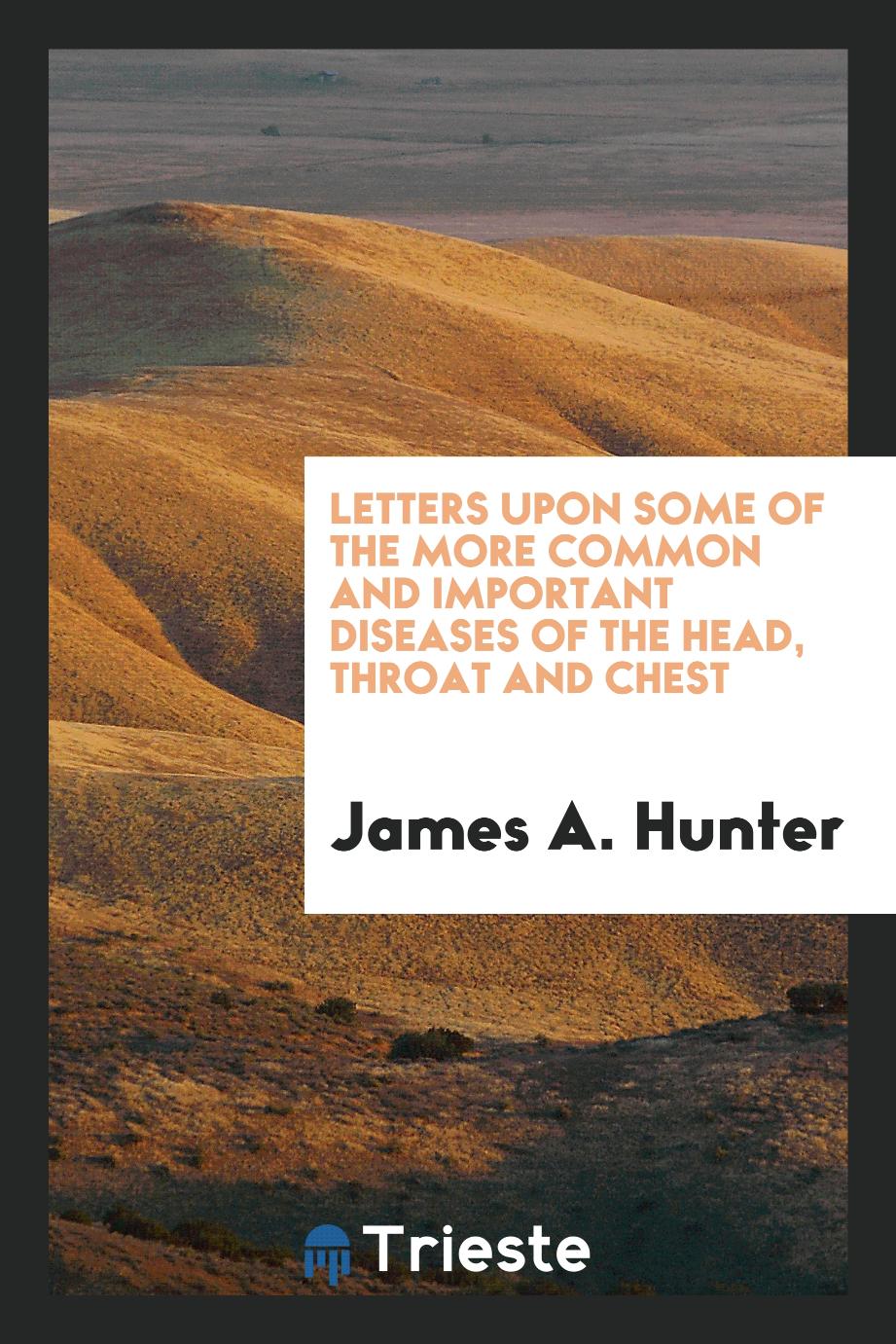 Letters upon some of the more common and important diseases of the head, throat and chest