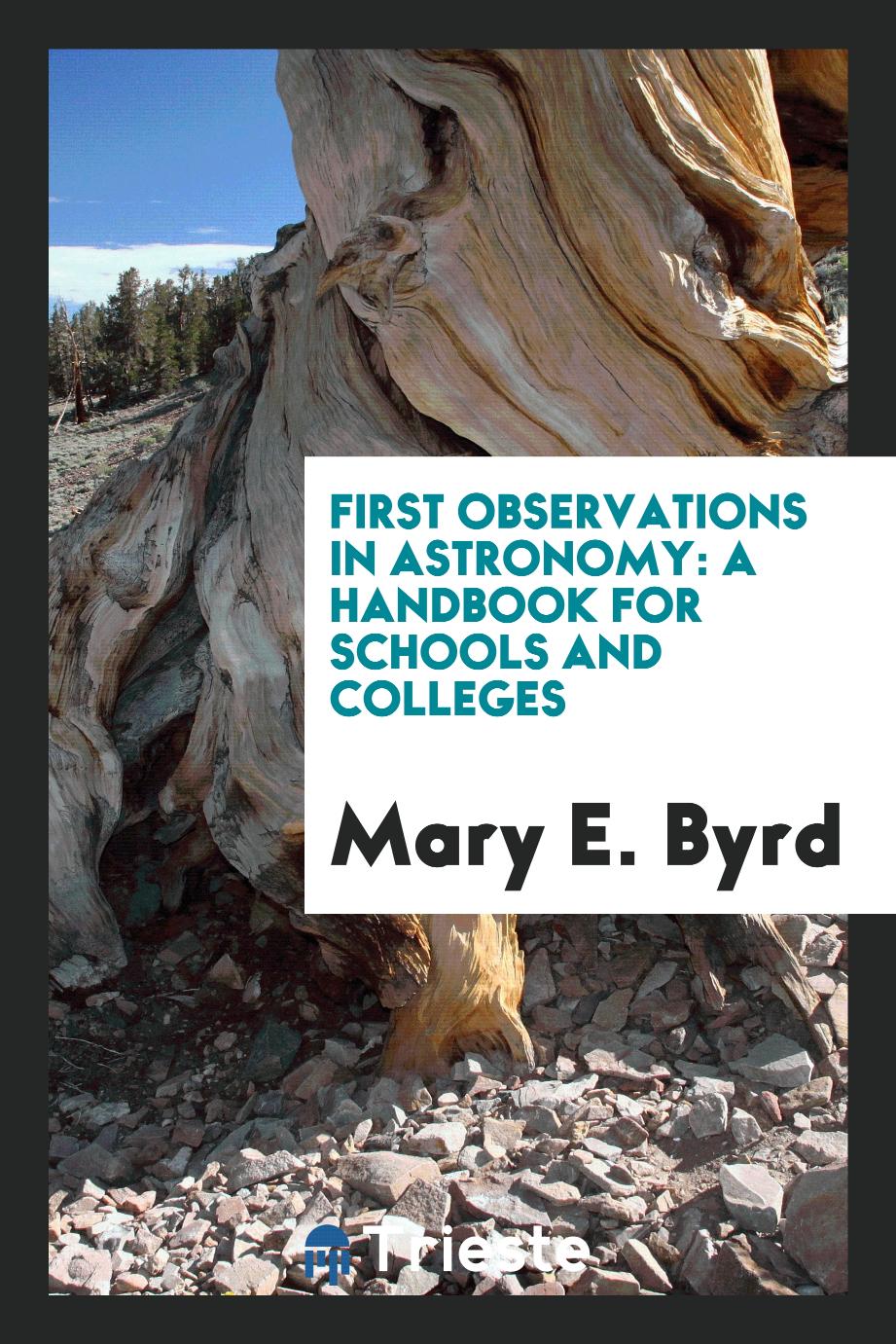 First Observations in Astronomy: A Handbook for Schools and Colleges