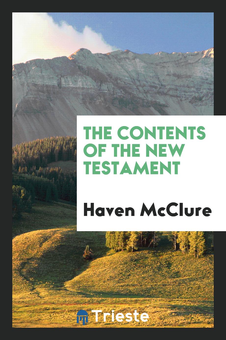 The contents of the New Testament