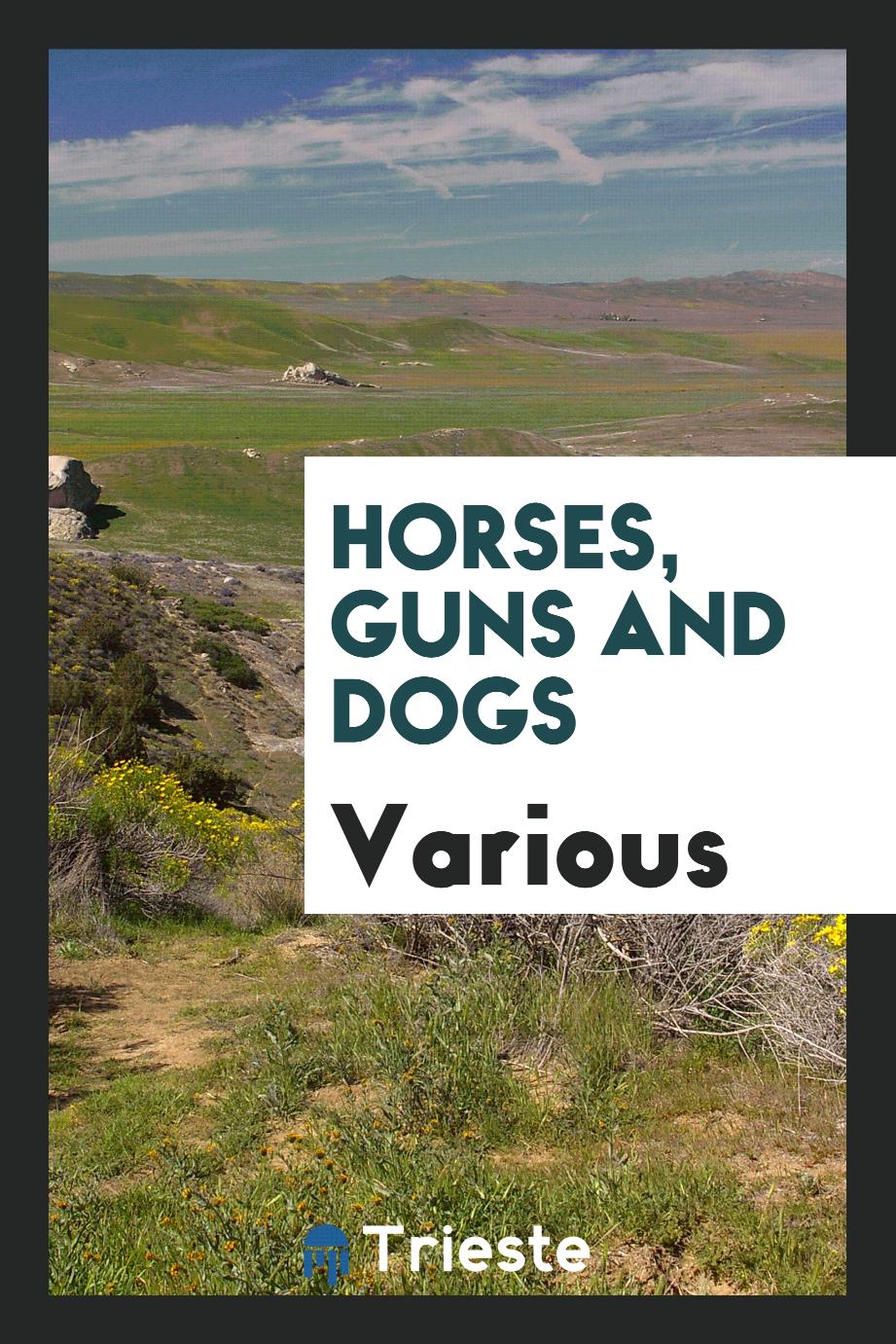 Horses, guns and dogs