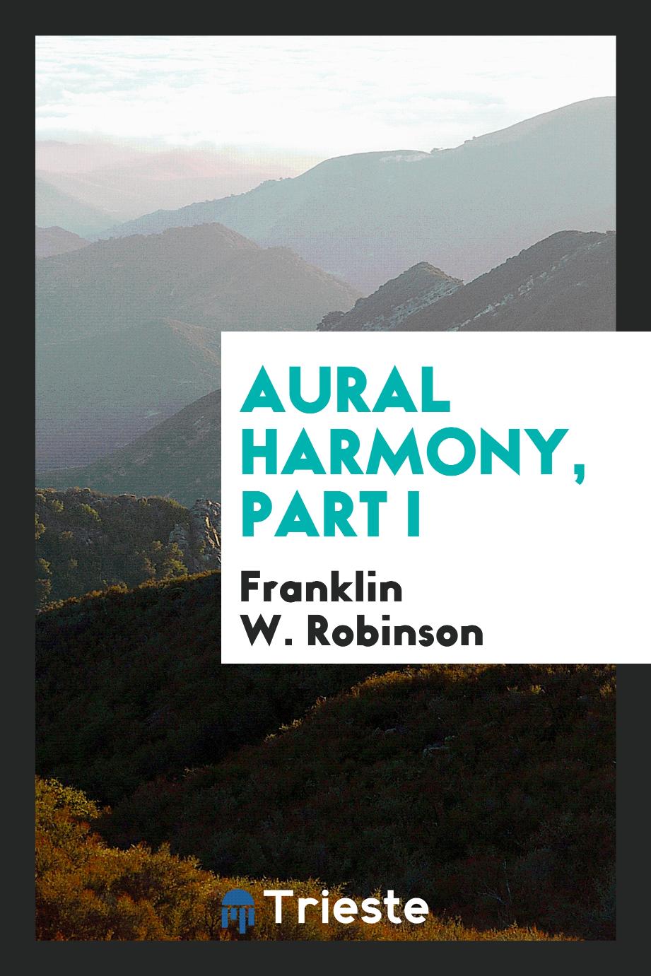 Aural harmony, Part I