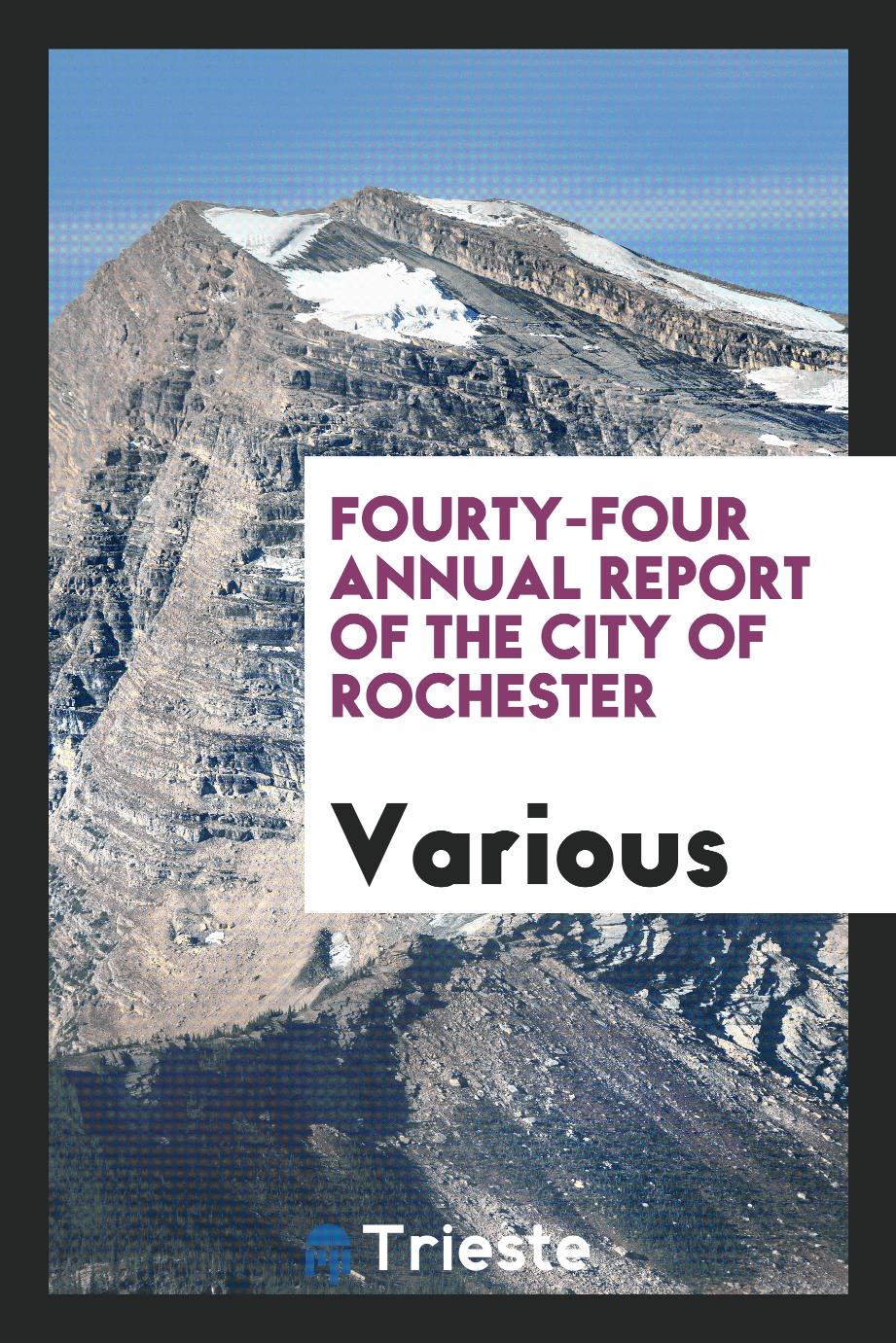 Fourty-four Annual report of the City of Rochester