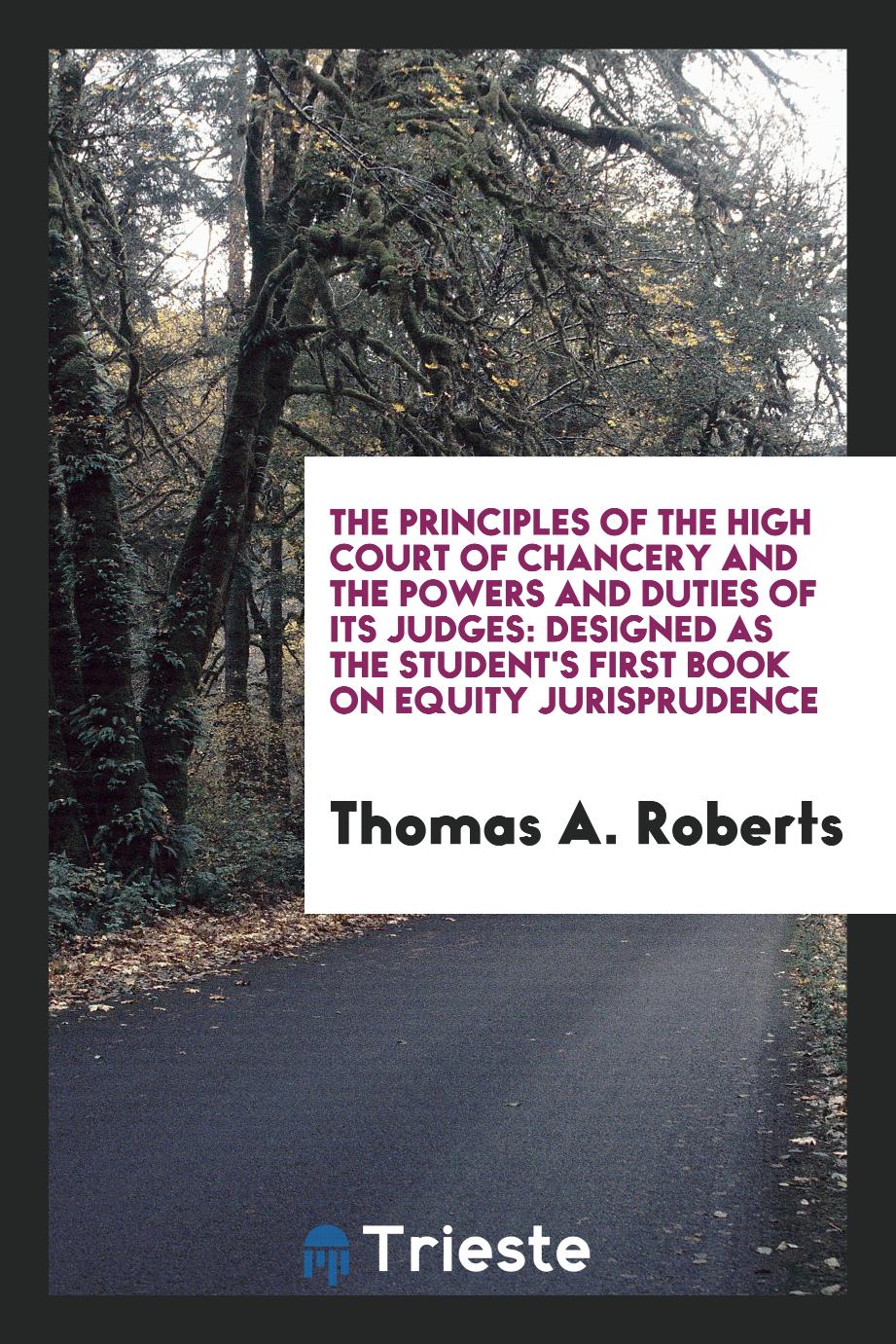 The Principles of the High Court of Chancery and the Powers and Duties of Its Judges: Designed as the Student's First Book on Equity Jurisprudence