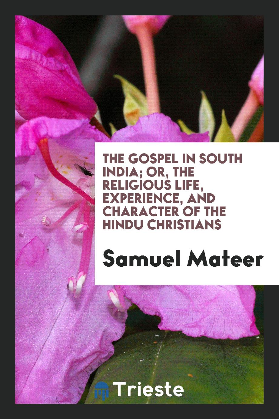 The gospel in South India; or, the religious life, experience, and character of the Hindu Christians