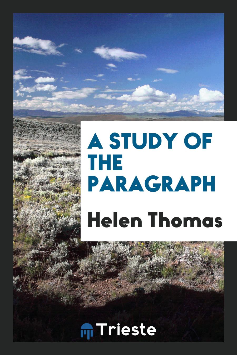 A Study of the Paragraph