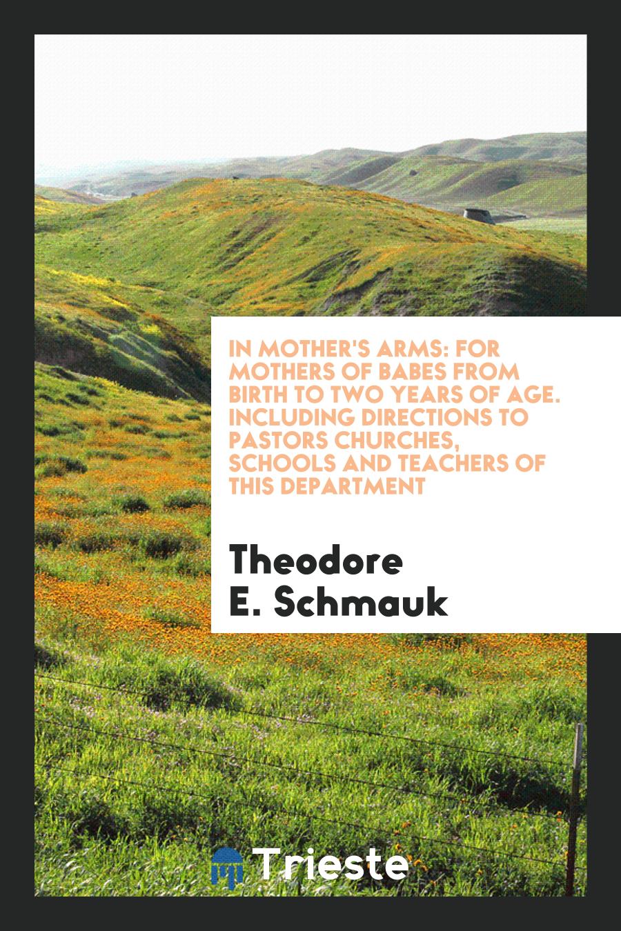In Mother's Arms: For Mothers of Babes from Birth to Two Years of Age. Including Directions to Pastors Churches, Schools and Teachers of This Department