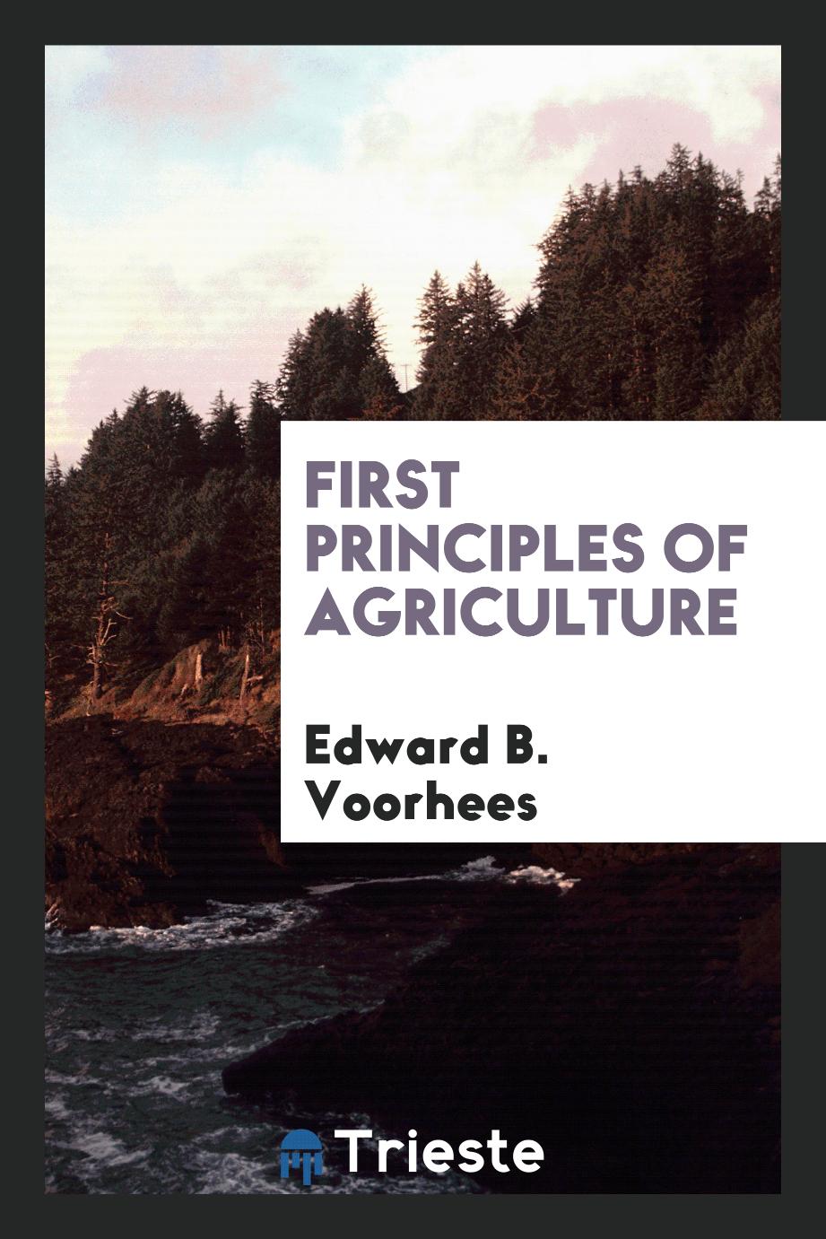 First principles of agriculture