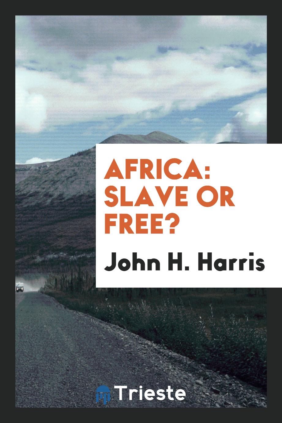 Africa: slave or free?